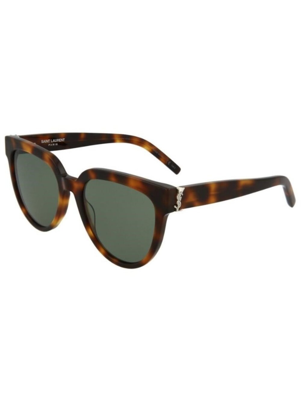 New Saint Laurent Womens Cat Eye Havana Havana Green Fashion Designer Sunglasses